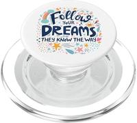 Follow Your Dreams They Know The Way Motivational Doodle PopSockets PopGrip for MagSafe
