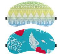 Follow Your Heart Cute Love Wings 2-Pack Light-Blocking Soft Breathable Sleep Mask Eye Patch Eye Cover