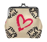 Follow Your Heart Lettering Coin Purse Wallet Bag Change Pouch Gifts for Women Kids Girls Key Holder