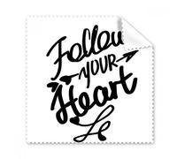 Follow Your Heart Quote Glasses Cloth Cleaning Cloth Gift Phone Screen Cleaner 5pcs