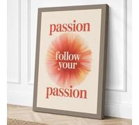 Follow Your Passion Canvas Wall Art Print 18x12 Inch (46 x 30 cm)