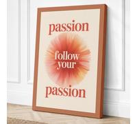 Follow Your Passion Canvas Wall Art Print 24x16 Inch (61 x 41 cm)
