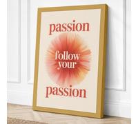 Follow Your Passion Canvas Wall Art Print 24x16 Inch (61 x 41 cm)