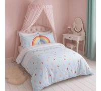 Follow Your Rainbow Colourful Fun Duvet Quilt Cover Set Bed Linen Multi