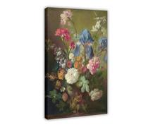 Follower of Jan Van Huysum,The Vase of Flowers,art Prints,Vintage Art,canvas Wall Art,famous Art Prints,V5688 Canvas Poster Wall Art Decor Print Picture Paintings for Living Room Bedroom Decoration 16