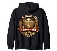 Follower Of The Ancient Faith Christian Orthodox Eastern God Zip Hoodie