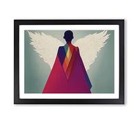 Following An Angel WHT Framed Print | A3 Black Framed Wall Art | Ready to Hang | Modern Nature Picture | Living Room Bedroom Lounge Office