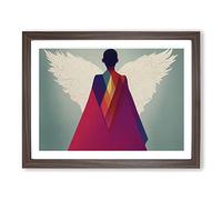Following An Angel WHT Framed Print | A3 Walnut Framed Wall Art | Ready to Hang | Modern Nature Picture | Living Room Bedroom Lounge Office