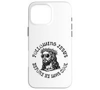 Following Jesus Before He Was Cool - Graphic Christian Case for iPhone 16 Pro Max