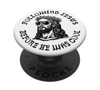 Following Jesus Before He Was Cool - Graphic Christian PopSockets Adhesive PopGrip