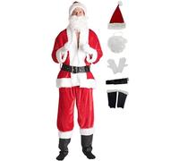 #followme Men's Adult Santa Costume with Jacket 7018-RED-S-M