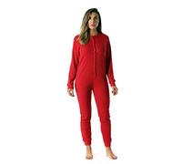 #followme Women's Thermal Henley Onesie - Red - Large