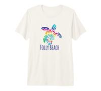 Folly Beach Coastal Boho Batik Tie Dye Loggerhead Turtle Premium T-Shirt