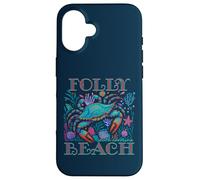 FOLLY BEACH SOUTH CAROLINA BLUE CRAB SUMMER BEACH VACATION Case for iPhone 16