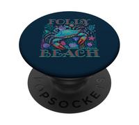 FOLLY BEACH SOUTH CAROLINA BLUE CRAB SUMMER BEACH VACATION PopSockets Adhesive PopGrip