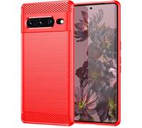 Folmecket for Google Pixel 7 Pro Shock Flexible TPU Cell Phone Case 6.7"Red