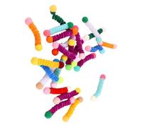 FOLODA 24pcs Engaging Cats Exercise Toy Soft Plush Spring Stick And Double Ended For Energy Releases Indoor Kitten Cats Plaything With Soft Tip