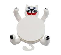 FOLODA 3D Print Cat Coasters, Funny Cats Cup Holder for Drinks, Creative Coasters Cat Mug Holder, Coffee Table Decor for Pet Lovers, Housewarming Gift (1, White)