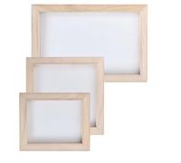 FOLODA 3Pcs Traditional Handmade Paper Craft Set 3 Sizes Papermaking Wooden Frames Tool for Creative Art and Bookbinding Wooden Paper Set