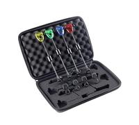 FOLODA 4Pcs Fishing Bites Indicators Bites Alarm Indicators Sensitive Swing Signals Receiver LED Illuminated Fishing Swingers Alarm Receiver
