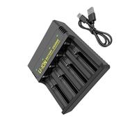 FOLODA 4Slot 18650 Battery Charging Box For 18650/26650 21700/16340 14500/18500 10400/16650 14650/18350 3.7V Lithium Batteries