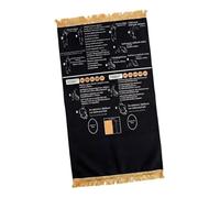 FOLODA 60X120Cm Meditations Mat for Muslims with Nonslip Bottom and Instructional Patterns in Two Languages Reflection Mat