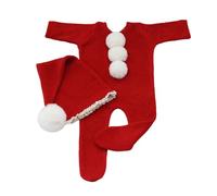 FOLODA Baby Photography Christmas Festival Santa Costume Hat And Romper Set For Infant Photoshoots Newborn Theme Party Clothing Baby Suit