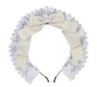 FOLODA Girl Headbands Lace Bows Hairband Maid Cosplay Headwear Ribbon Bowknot Women's Fashion Headbands Cute Party Party Cosplay Headpiece