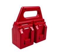FOLODA Spare Pack Organizer for Parkside 18V Batteries | Power Tool Storage Holder, 4 Slot ABS Rack, Garage Cart Carry Handle, Repair Area Order