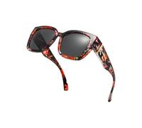 FOLODA Stylish Large Shape Polarized Sunglasses, UV400 Guard | Lightweight and Comfortable Wear for Outdoor Activities, Fit Over Eyeglasses, Anti Glare