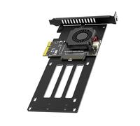 FOLODA U.2 SSD Cooling Adapter Card with PCIe Interface, SFF-8639 NVMe Converter Board for Desktop Computer Data Analysis Storage Work Drive Converter