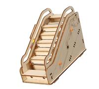 FOLODA Wooden 3D Mechanical Escalator Toy for Demonstrating Engineering Concepts and Kids Learning Fun Interactive Science Kits Physics Learning Toy