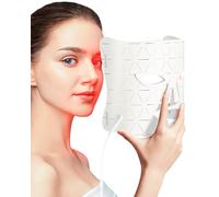 FOLOKE LED Light Therapy Mask Skin Care Mask, LED Red Light Therapy 630nm & 830nm Wavelength for Home Use, Body Beauty Machine for Care at Home (premium white)