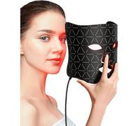 FOLOKE LED Light Therapy Mask Skin Care Mask, LED Red Light Therapy 630nm & 830nm Wavelength for Home Use, Body Beauty Machine for Care at Home(Black)