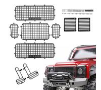 FOLOSAFENAR RC Metal Window, Simulation Exquisite Mesh Protective Net RC Window Covers, Prevent Scratching Lightweight RC Car Window Upgrade Accessories, for Traxxas TRX4 RC Cars