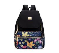 FOLOVEYA Backpack Womens Fashion Daypack Anti Theft Waterproof Backpacks Printed Design Multi Pocket Bag Casual Daypack for Work College Travel Shopping Large Polyester Backpack Yellow