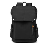 FOLOVEYA Mens Backpack 15 Inch Laptop Backpack with USB Charging Port Anti Theft Travel Knapsack College Rucksack for Work School Camping Waterproof Polyester Casual Daypack Black