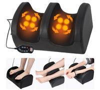 Folovn Foot And Calf Massager With Heat, Shiatsu Electric Kneading Foot Massager Machine For Plantar Fasciitis, Pain Relief, Promotes Blood Circulation,