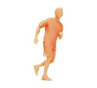 Folpus 1:64 Scale Unpainted Tiny Running Figure Resin Model Layout Decoration Train Railway Movie Props DIY Projects Miniature Dioramas Decor, Style B