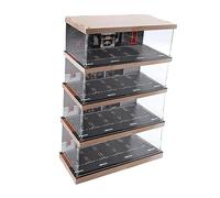 Folpus 1/64 Scenery Diorama Parking Lot Garage Display Case, Diecast Car Display Case for Gifts, 4 Layer