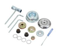 Folpus 16-piece Adapter Set for Weed Cutter Heads, Brush Cutter Blade Parts, Lock Nut, Blade Adapter Attachment for Grass Trimmer