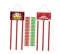 Folpus 2Pcs Christmas Card Holder Greeting Cards Photos Display Wall Hanging Picture Holder, Santa Claus