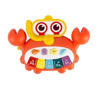 Folpus Baby Piano Toy Electronic Piano Keyboard, Portable Light up Music Baby Toy Music Instruments Toy for Kids Age 3-5 Gifts, Crab