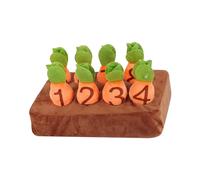 Folpus Carrot Plush Stuffed Toy, Montessori Learning Carrot Farm Dog Toy Interactive Dog Toys Carrot Harvest Game for Addition