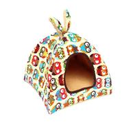 Folpus Cat Nest Pet Cat Nest Kennel Inner Cushion Cat House Dog Cat Bed for Chihuahua Puppy, owl S