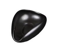 Folpus Coffee Bean Weighing Bowl Ceramic Single Dosing Tray Porcelain Tea Vessel for Cafe, black