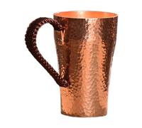 Folpus Copper Coffee Mug Handmade Pure Copper Cup 400ml Water Mug Drinkware for Tea Hot and Cold Water, B