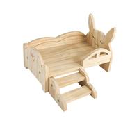 Folpus Guinea Pig Bed Playing Sleeping Hiding with 2 Ladder Stairs Small Pet Habitats Small Animals Bed for s Ferrets, Small Rabbit