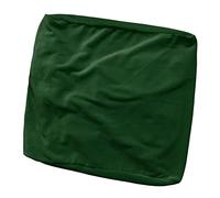 Folpus High Stretch Velvet Square Ottoman Cover Elastic Bottom Stool Furniture Protector Washable Removable Dustproof Footrest Foot Stool Slipcover, Dark Green