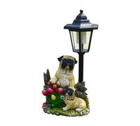 Folpus Patio Dog Figurine Solar Powered Light Lovely for Outdoor Terrace Versatile